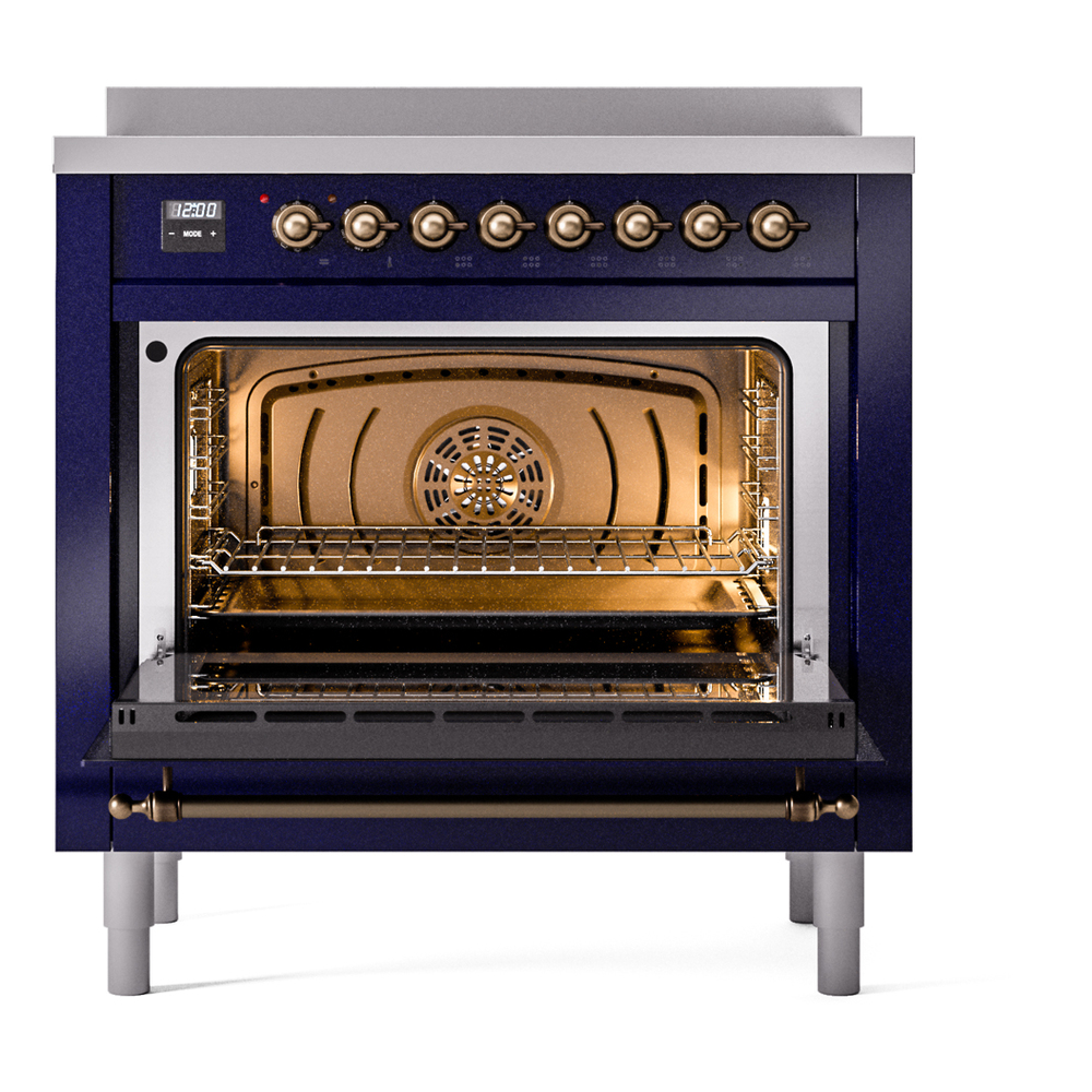 ILVE UPI366NMPMBB Nostalgie II 36" Induction Range, oven door opened