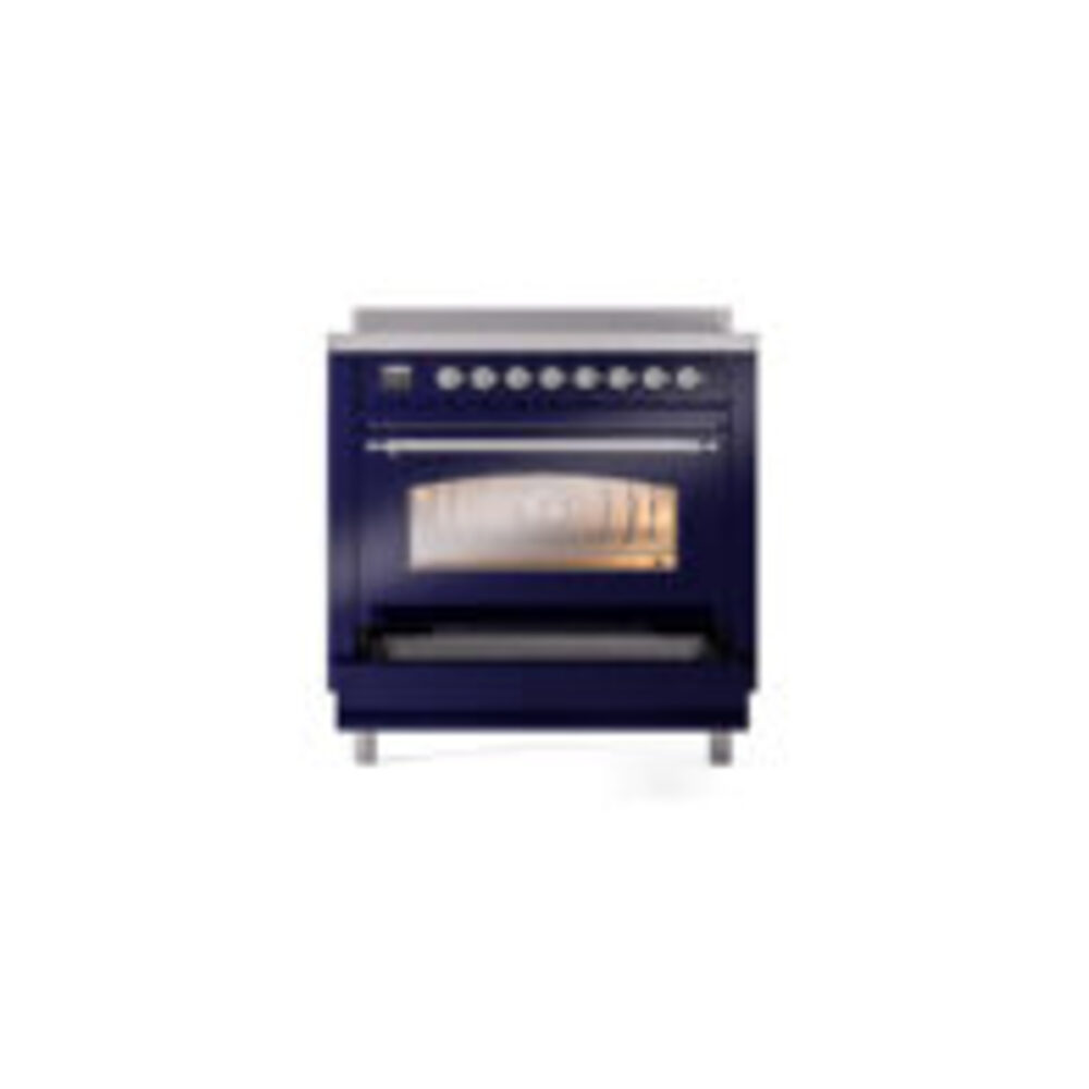 ILVE UPI366NMPMBC Nostalgie II 36" Induction Range, drawer opened