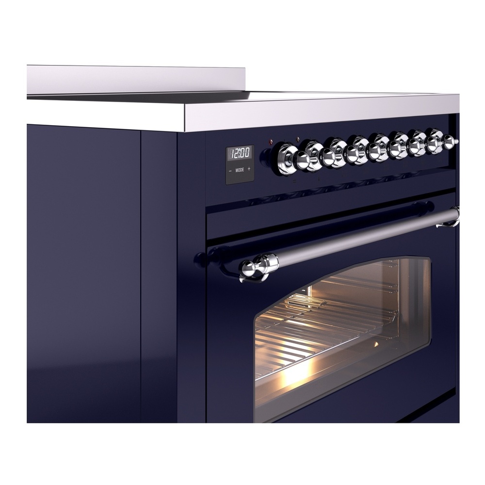 ILVE UPI366NMPMBC Nostalgie II 36 inch Induction Range with 6 Elements (Triple Glass Door, Midnight Blue, Chrome) 8 ILVE UPI366NMPMBC Nostalgie II 36" Induction Range, details