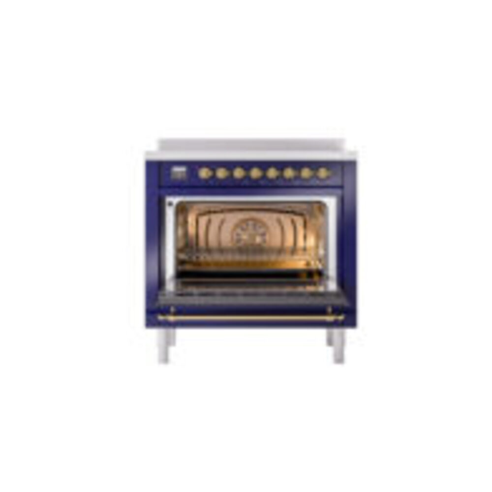 ILVE UPI366NMPMBG Nostalgie II 36" Induction Range, oven door opened