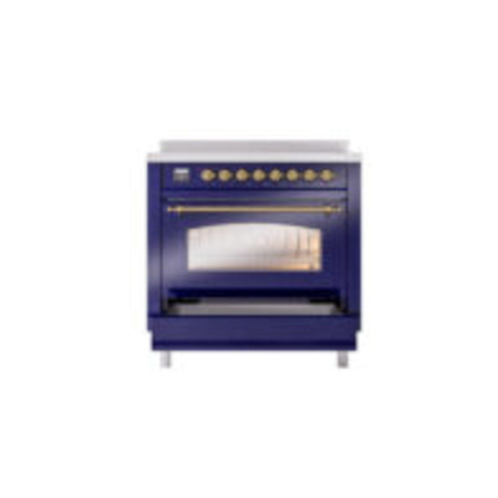 ILVE UPI366NMPMBG Nostalgie II 36" Induction Range, drawer opened
