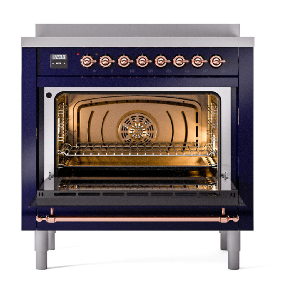 ILVE UPI366NMPMBP Nostalgie II 36" Induction Range, oven door opened