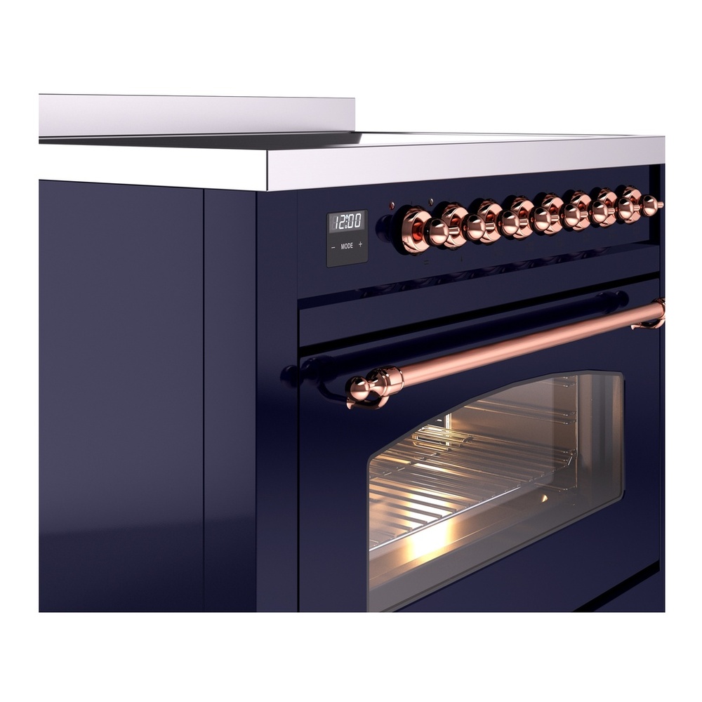 ILVE UPI366NMPMBP Nostalgie II 36 inch Induction Range with 6 Elements (Triple Glass Door, Midnight Blue, Copper) 8 ILVE UPI366NMPMBP Nostalgie II 36" Induction Range, details