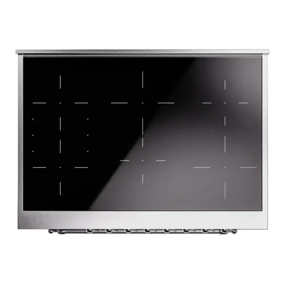 ILVE UPI366NMPMGB Nostalgie II 36 inch Induction Range with 6 Elements (Triple Glass Door, Graphite Matte, Burnished) 11 ILVE UPI366NMPMGB cooktop