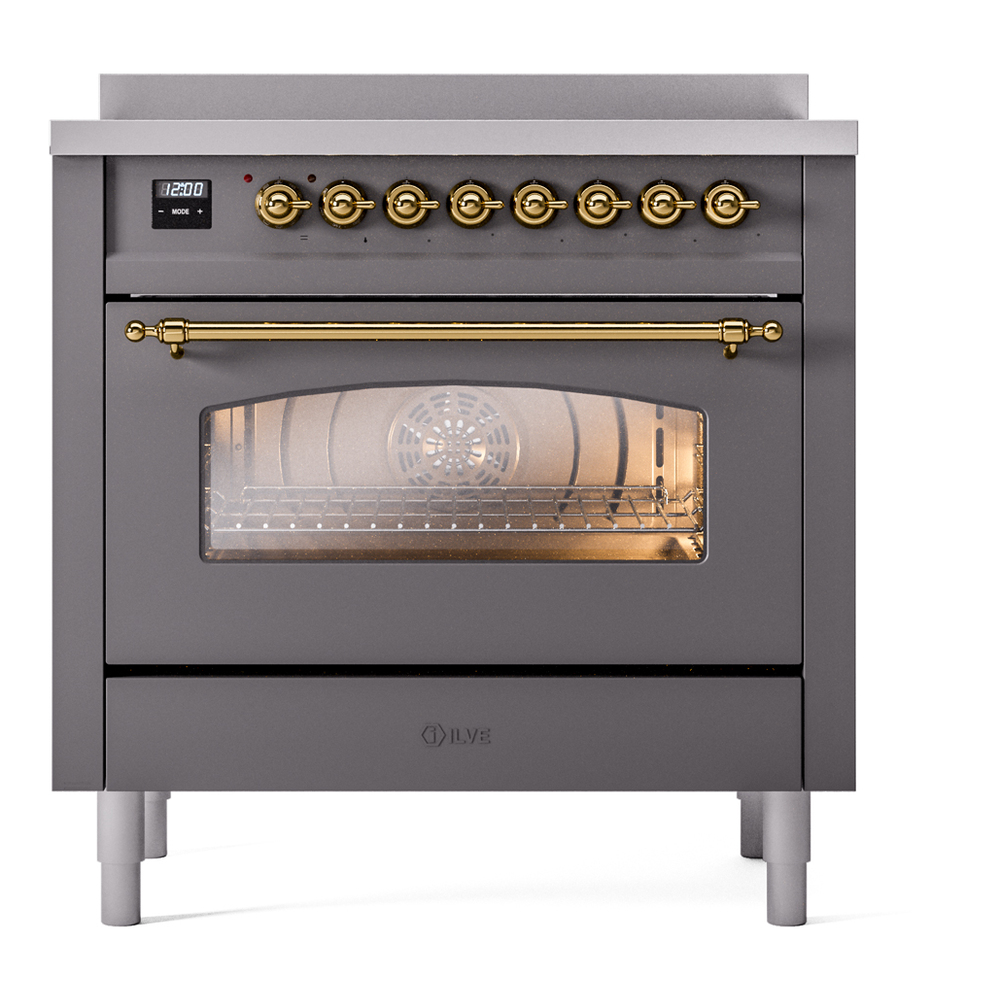 ILVE UPI366NMPMGG Nostalgie II 36" Induction Range, front view