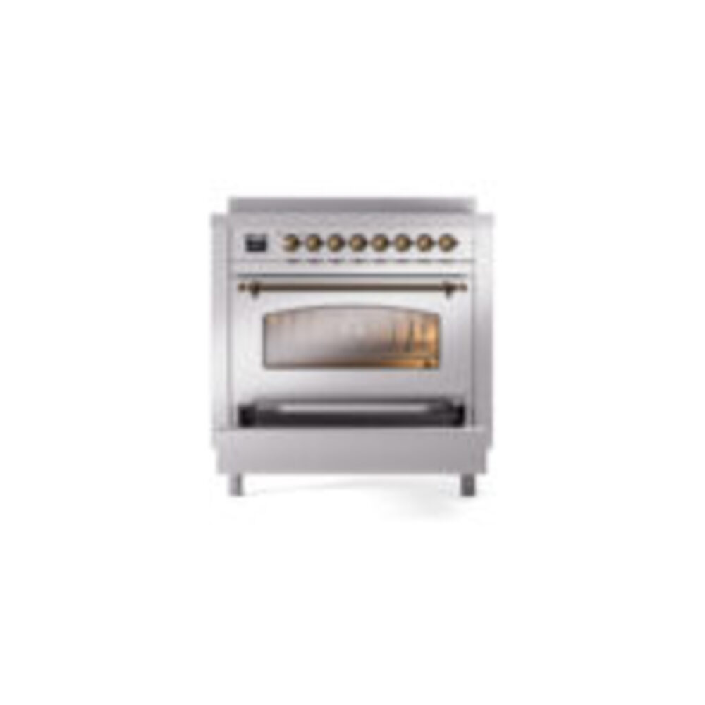 ILVE UPI366NMPSSB Nostalgie II 36" Induction Range, drawer opened