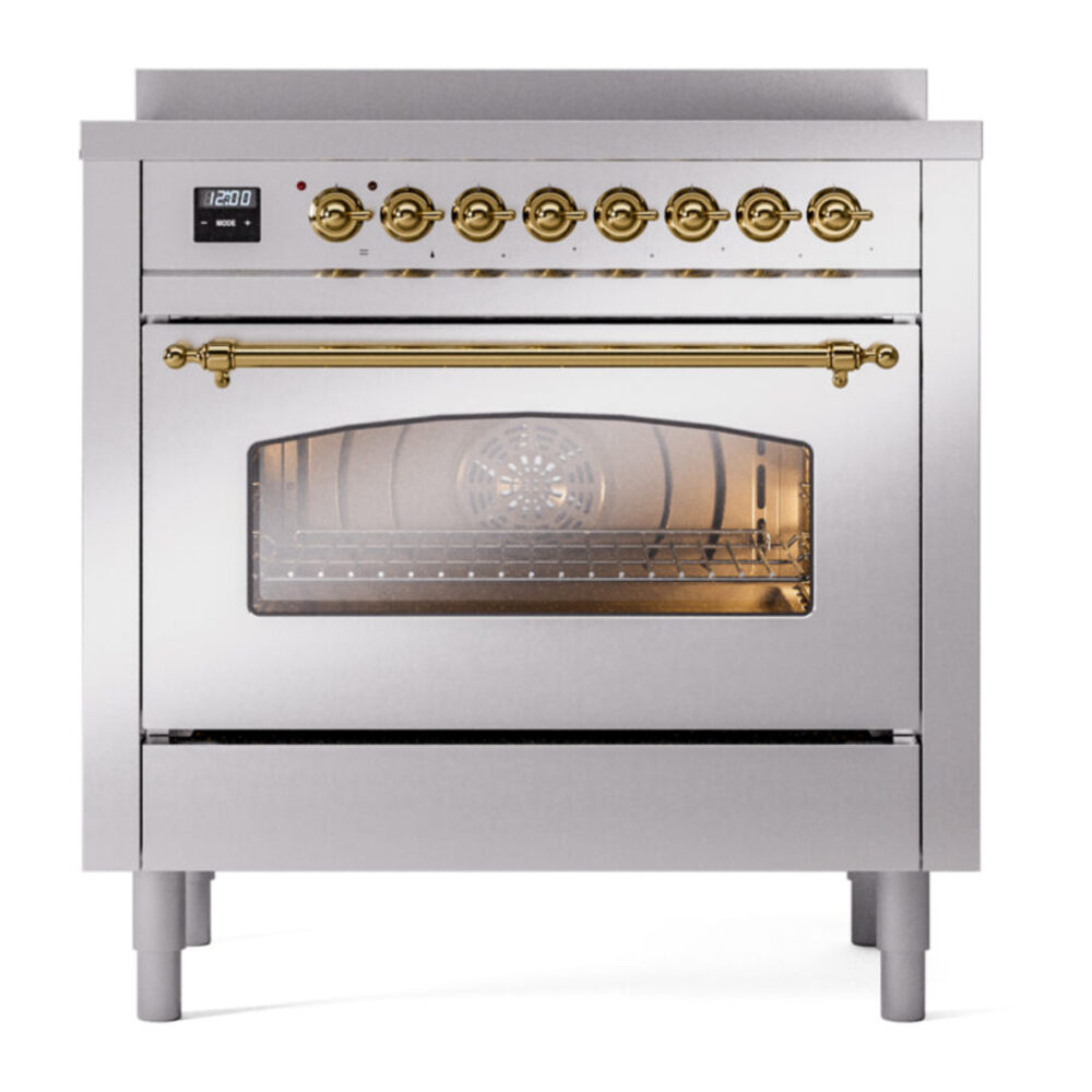 ILVE UPI366NMPSSG Nostalgie II 36 inch Induction Range with 6
