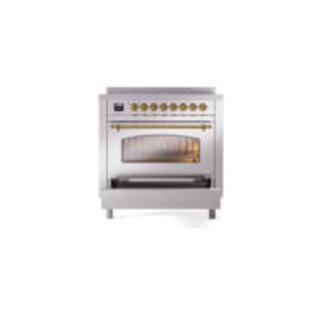 ILVE UPI366NMPSSG Nostalgie II 36" Induction Range, drawer opened