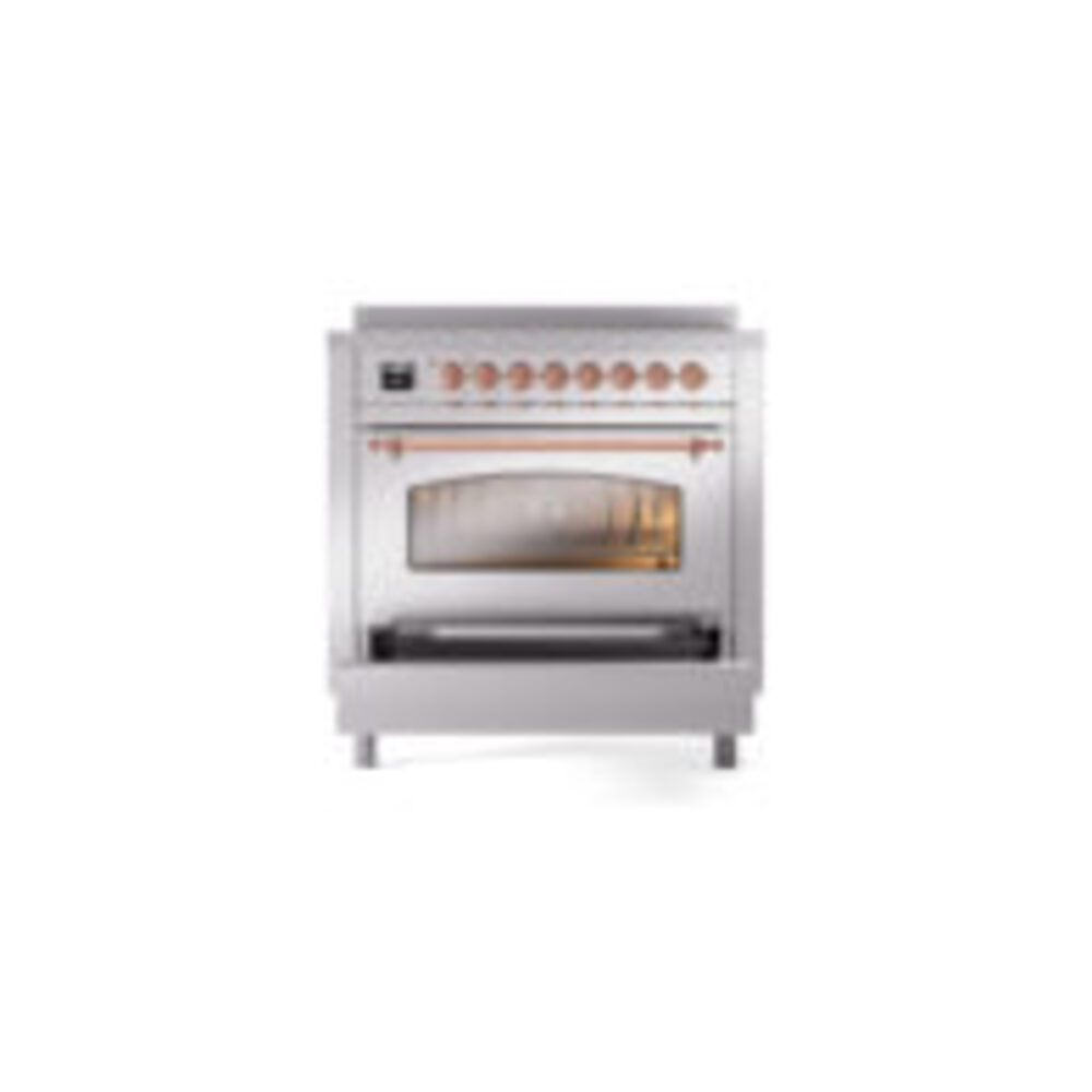 ILVE UPI366NMPSSP Nostalgie II 36" Induction Range, drawer opened