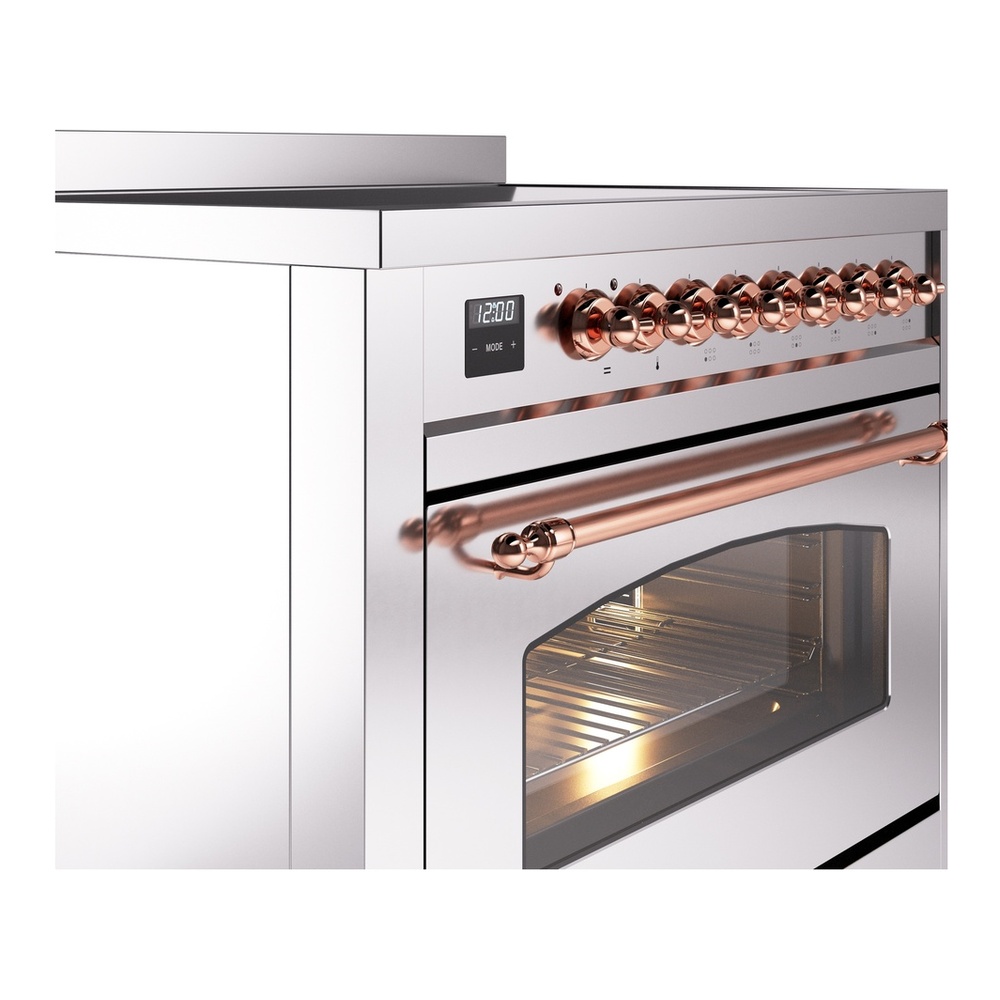 ILVE UPI366NMPSSP Nostalgie II 36 inch Induction Range with 6 Elements (Triple Glass Door, Stainless Steel, Copper) 8 ILVE UPI366NMPSSP Nostalgie II 36" Induction Range, details