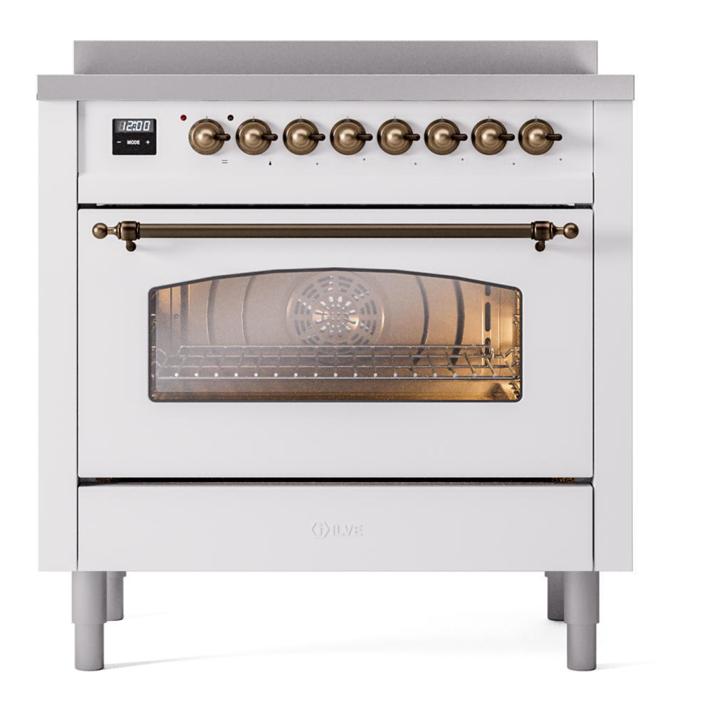 ILVE UPI366NMPWHB Nostalgie II 36" Induction Range, front view