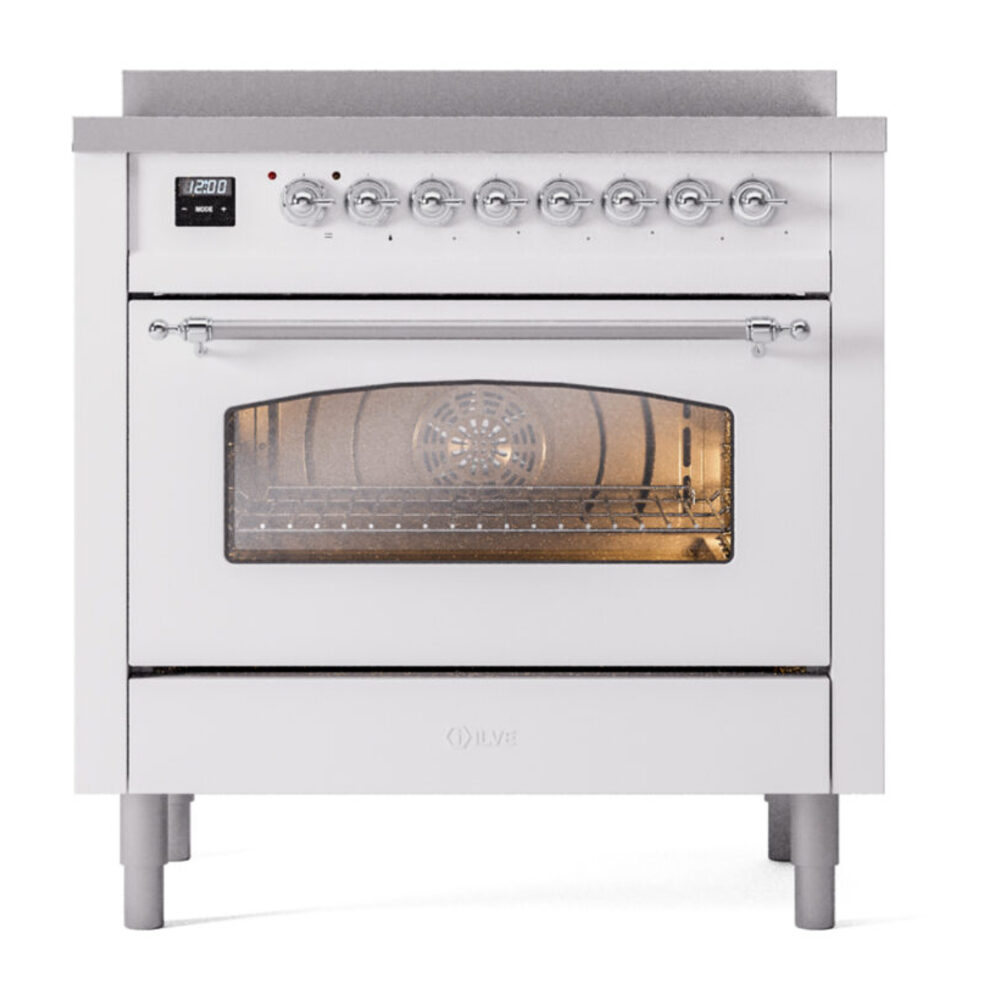 ILVE UPI366NMPWHC Nostalgie II 36" Induction Range, front view