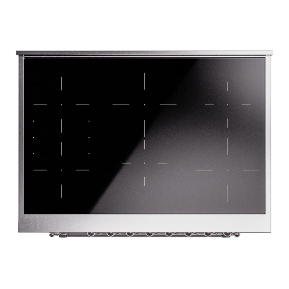 ILVE UPI366NMPWHC Nostalgie II 36 inch Induction Range with 6 Elements (Triple Glass Door, White, Chrome) 9 ILVE UPI366NMPWHC Nostalgie II 36" Induction Range, top view
