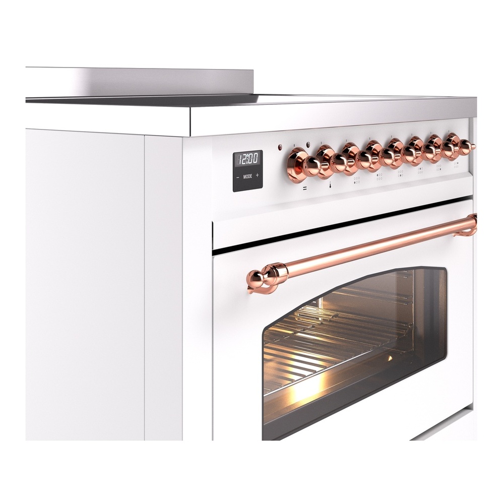 ILVE UPI366NMPWHP Nostalgie II 36 inch Induction Range with 6 Elements (Triple Glass Door, White, Copper) 8 ILVE UPI366NMPWHP Nostalgie II 36" Induction Range, details