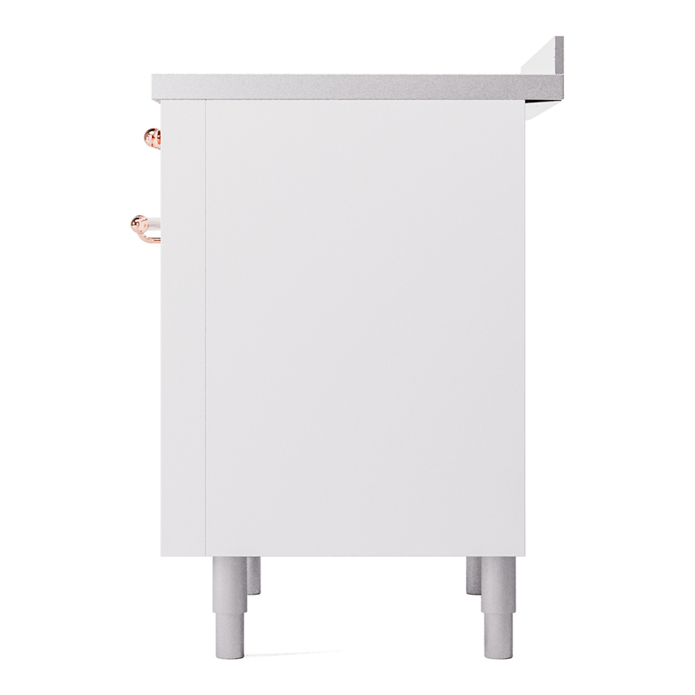 ILVE UPI366NMPWHP Nostalgie II 36 inch Induction Range with 6 Elements (Triple Glass Door, White, Copper) 11 ILVE UPI366NMPWHP Nostalgie II 36" Induction Range, right side view