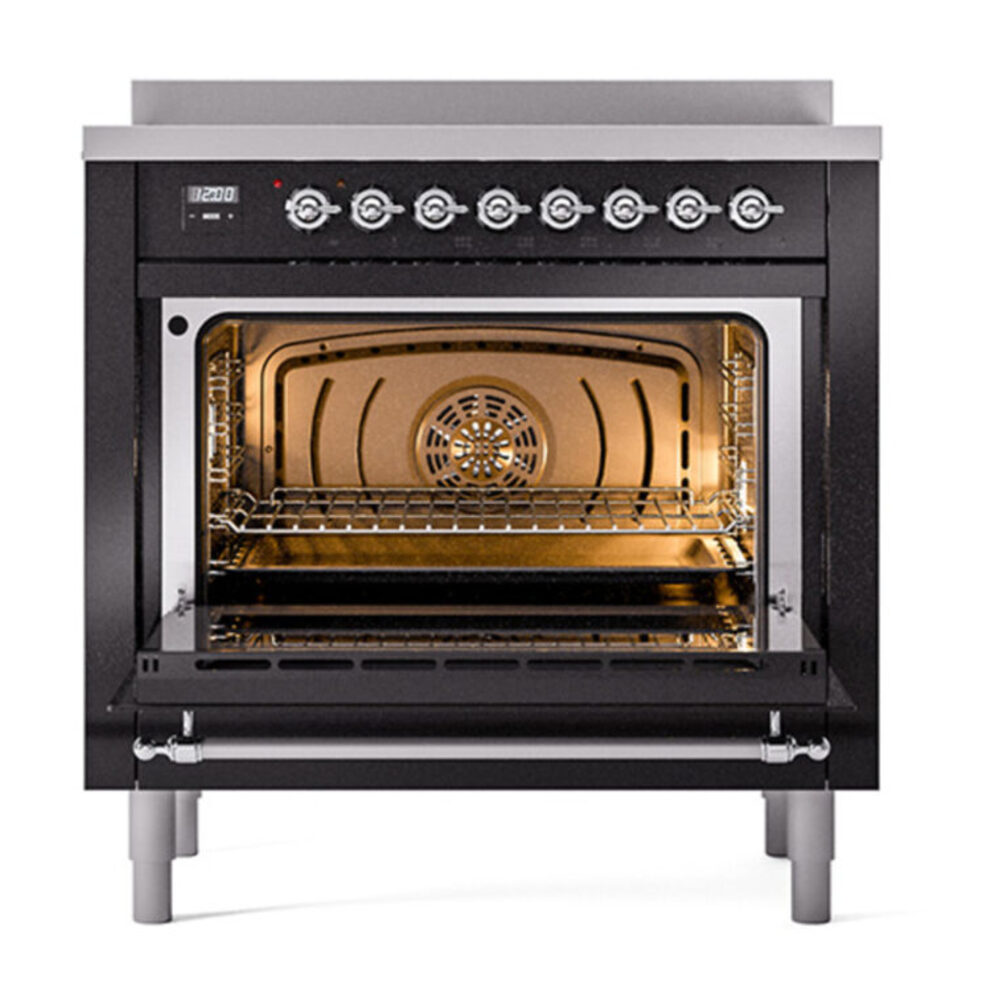 ILVE_UPI366QNMPBKC_Nostalgie_II_oven_door_opened