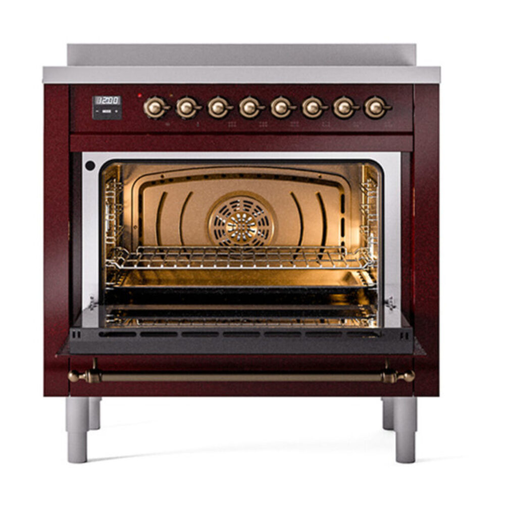 ILVE_UPI366QNMPBUB_Nostalgie_II_oven_door_opened