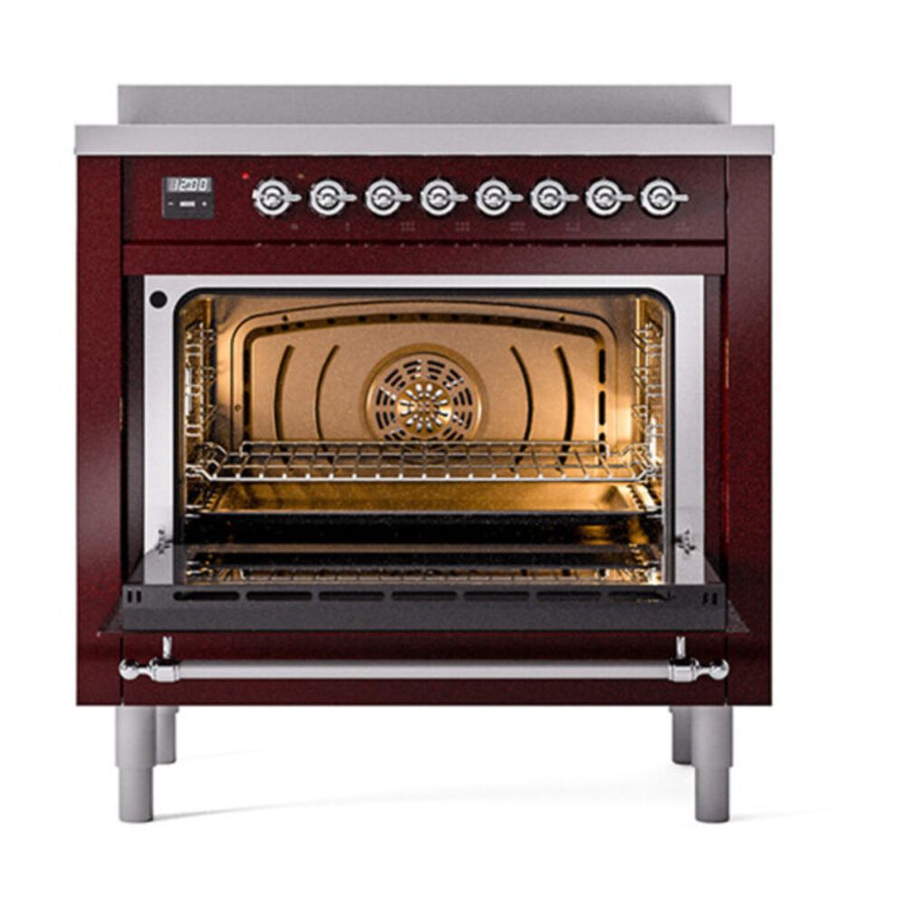 ILVE_UPI366QNMPBUC_Nostalgie_II_oven_door_opened