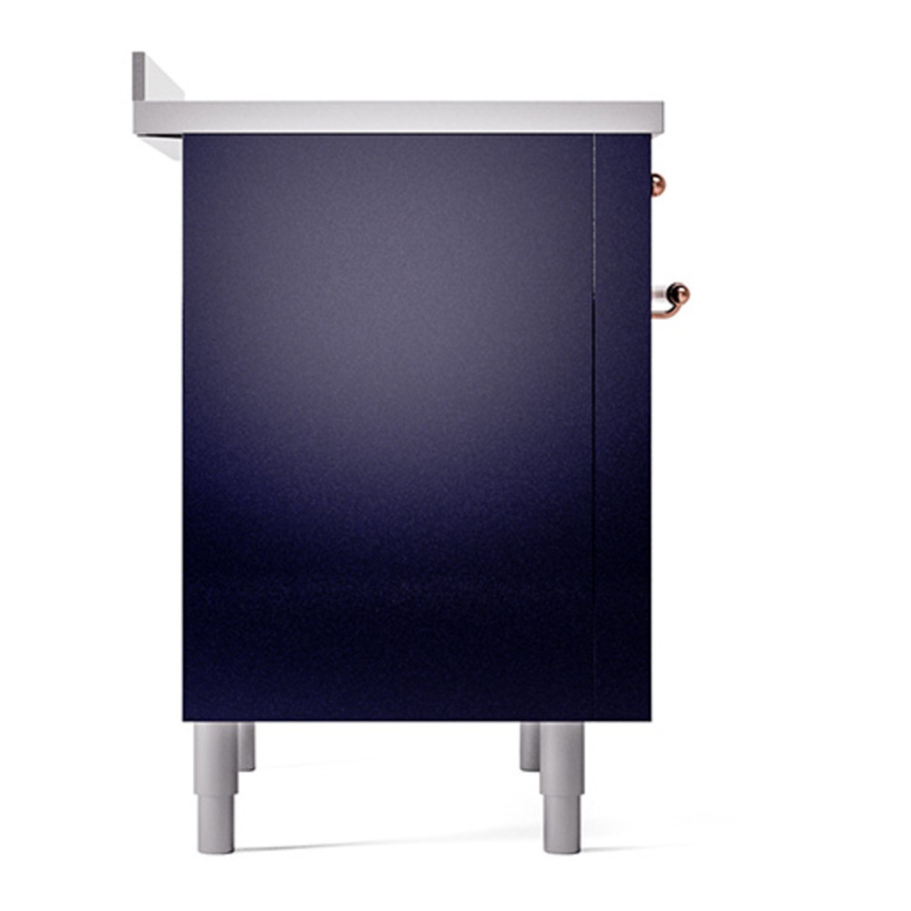 ILVE UPI366QNMPMGP Nostalgie II 36 inch Induction Range with 6 Elements (Solid Door, Graphite Matte, Copper) 7 ILVE_UPI366QNMPMGP_Nostalgie_II_Left_Angle