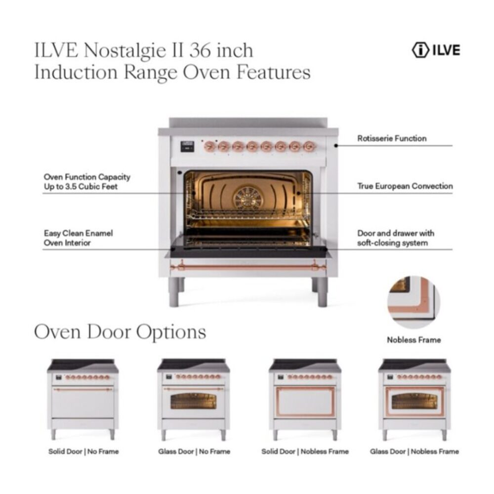 ILVE UPI366NMP Nostalgie II 36 inch Induction Range with 6 Elements
