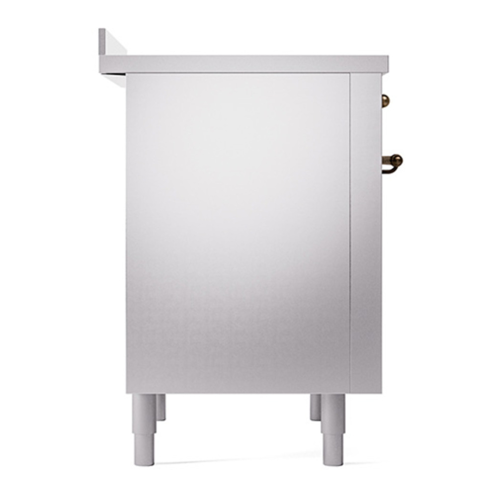 ILVE UPI366QNMPSSB Nostalgie II 36 inch Induction Range with 6 Elements (Solid Door, Stainless Steel, Burnished) 7 ILVE_UPI366QNMPSSB_Nostalgie_II_Left_Angle