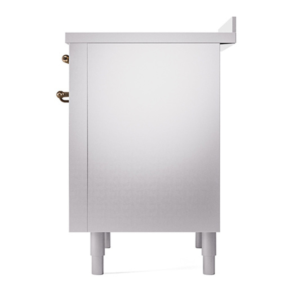 ILVE UPI366QNMPSSB Nostalgie II 36 inch Induction Range with 6 Elements (Solid Door, Stainless Steel, Burnished) 8 ILVE_UPI366QNMPSSB_Nostalgie_II_Right_Angle