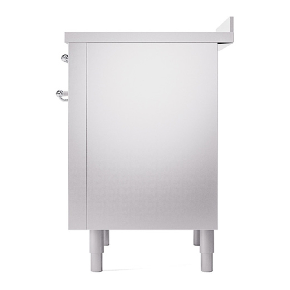 ILVE UPI366QNMPSSC Nostalgie II 36 inch Induction Range with 6 Elements (Solid Door, Stainless Steel, Chrome) 8 ILVE_UPI366QNMPSSC_Nostalgie_II_Right_Angle