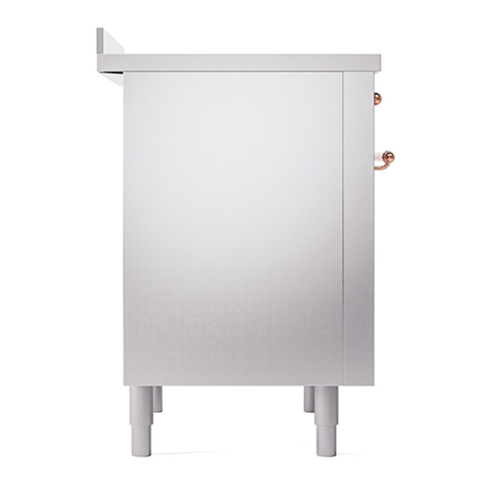 ILVE UPI366QNMPSSP Nostalgie II 36 inch Induction Range with 6 Elements (Solid Door, Stainless Steel, Copper) 7 ILVE_UPI366QNMPSSP_Nostalgie_II_Left_Angle