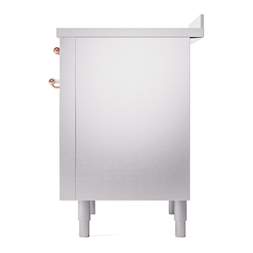 ILVE UPI366QNMPSSP Nostalgie II 36 inch Induction Range with 6 Elements (Solid Door, Stainless Steel, Copper) 8 ILVE_UPI366QNMPSSP_Nostalgie_II_Right_Angle