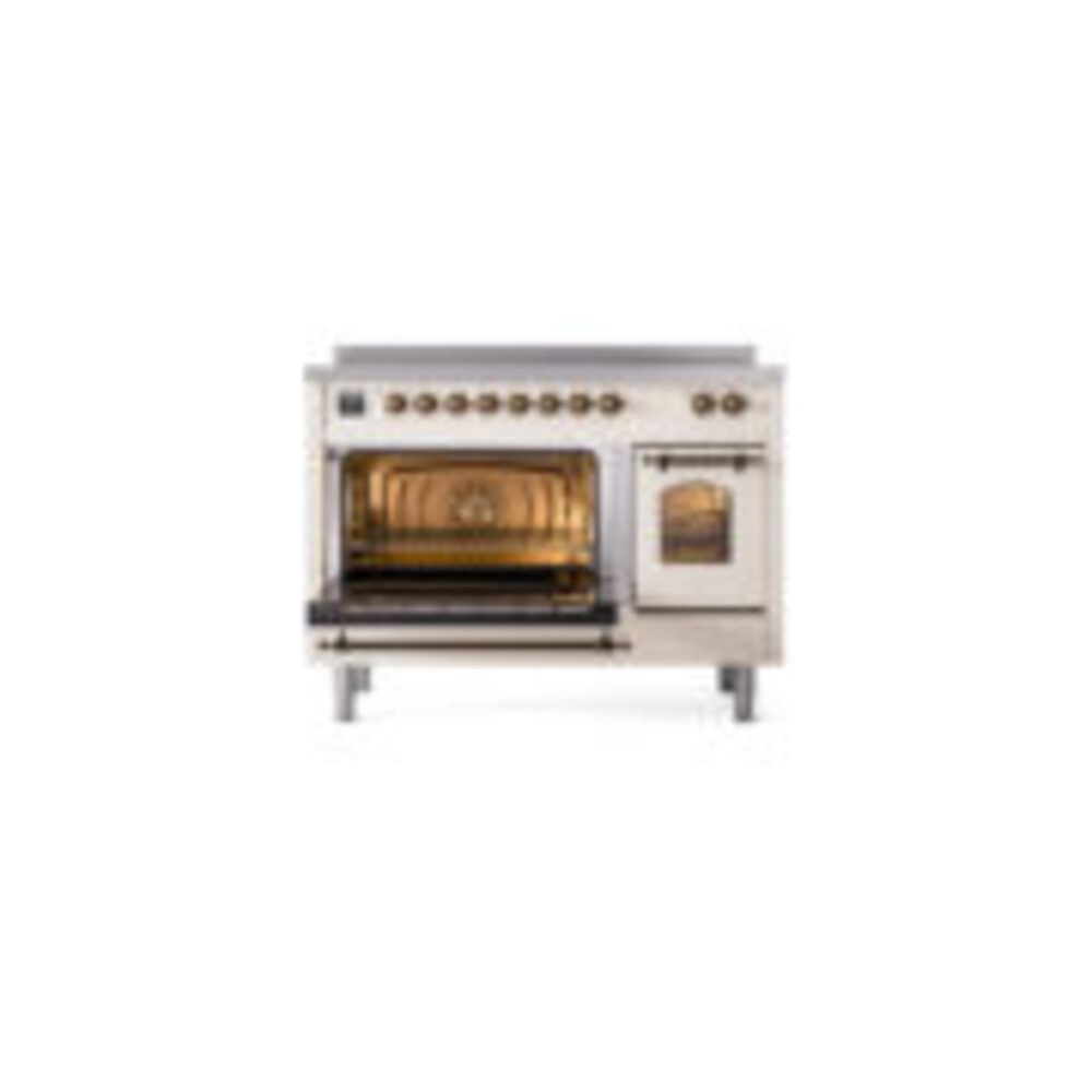 ILVE_UPI486NMPAWB_Nostalgie_II_30"_Dual_Fuel_Range_main_oven_door_opened