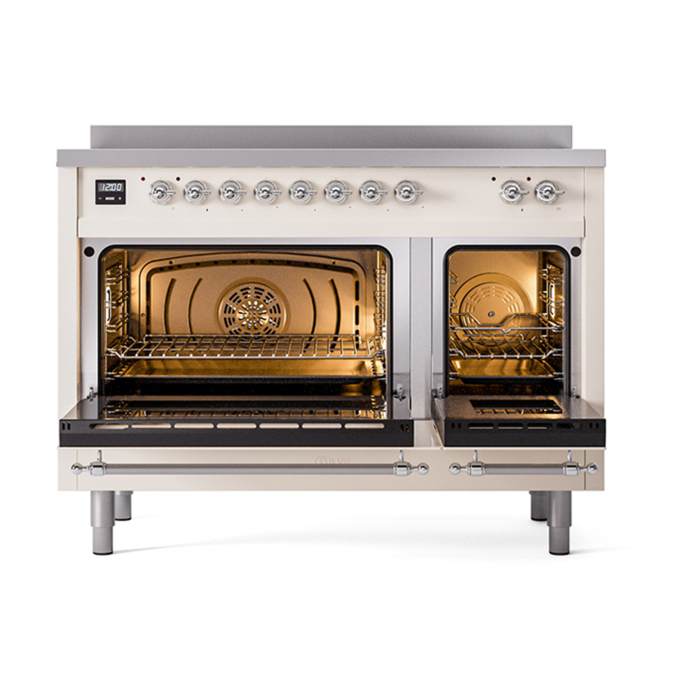 ILVE_UPI486NMPAWC_Nostalgie_II_30"_Dual_Fuel_Range_oven_door_opened