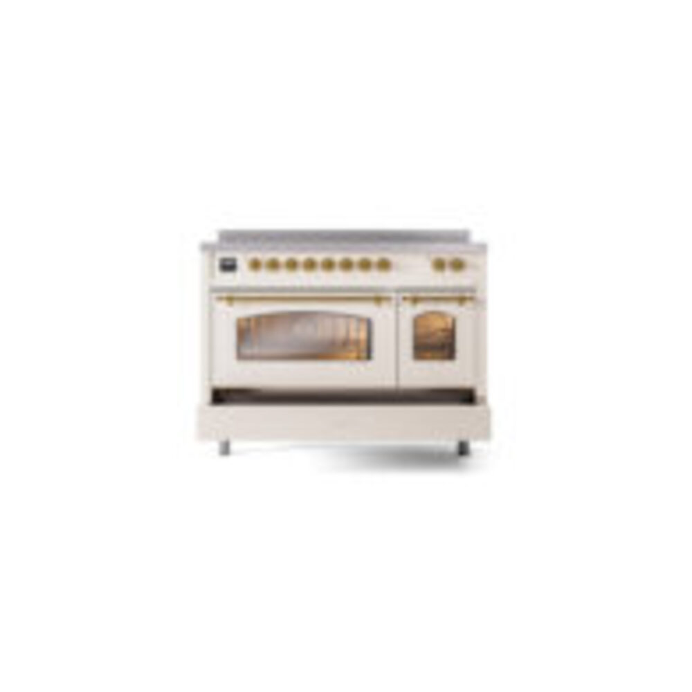 ILVE_UPI486NMPAWG_Nostalgie_II_30"_Dual_Fuel_Range_drawer_opened