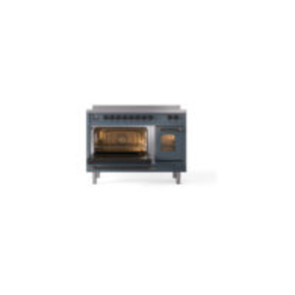 ILVE_UPI486NMPAWP_Nostalgie_II_30"_Dual_Fuel_Range_main_oven_door_opened