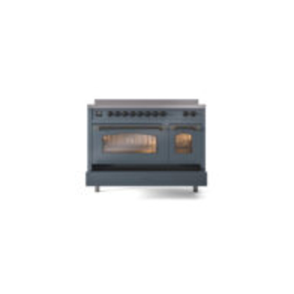 ILVE_UPI486NMPAWP_Nostalgie_II_30"_Dual_Fuel_Range_drawer_opened