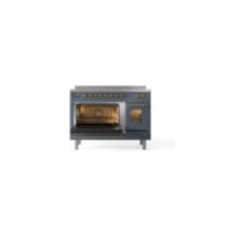 ILVE_UPI486NMPBGG_Nostalgie_II_48"_Dual_Fuel_Range_main_oven_door_opened