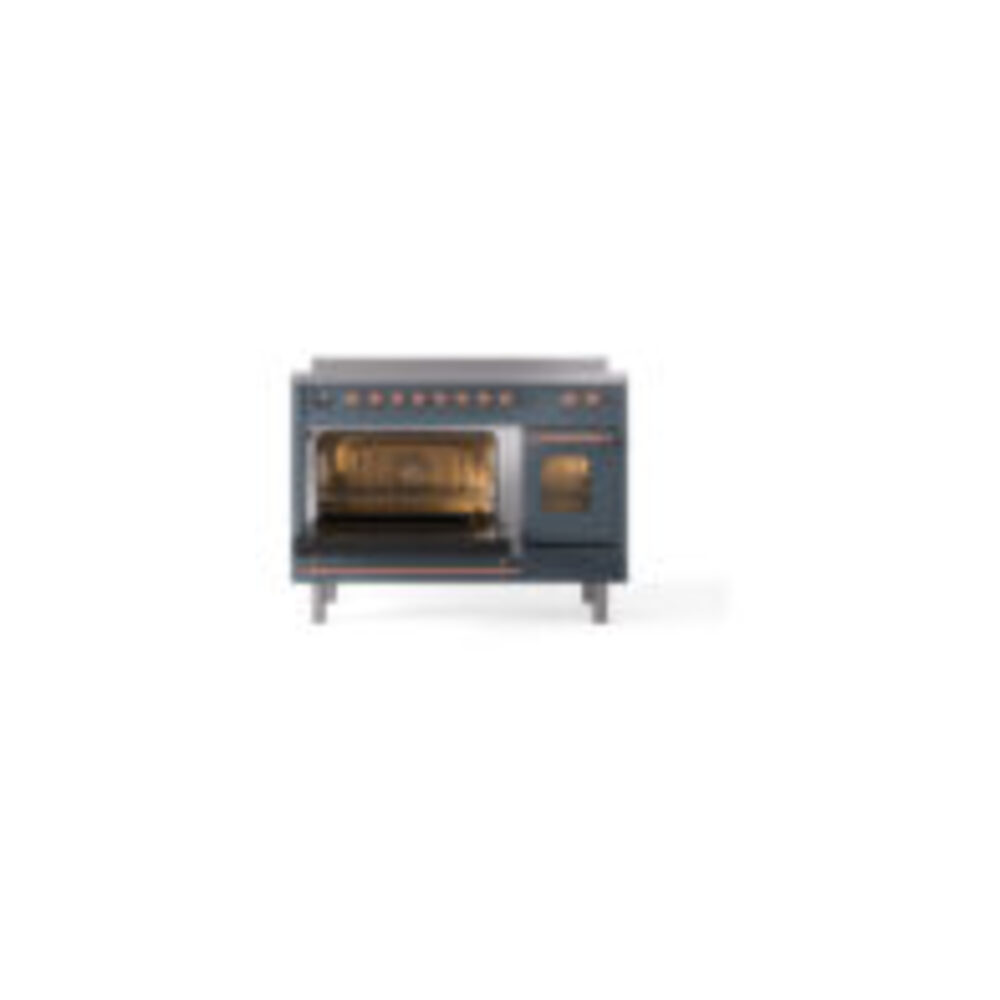 ILVE_UPI486NMPBGP_Nostalgie_II_48"_Dual_Fuel_Range_main_oven_door_opened