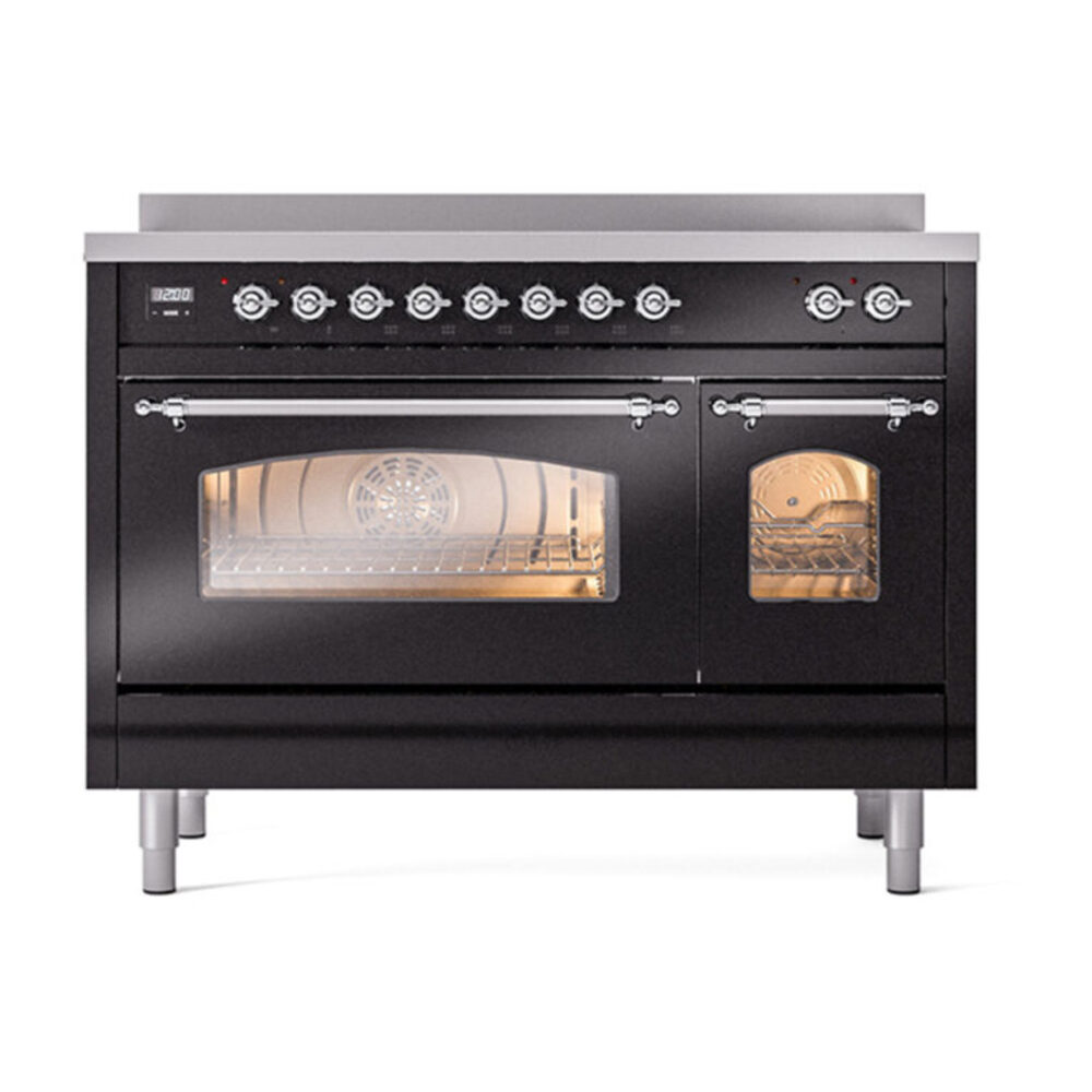 ILVE_UPI486NMPBKC_Nostalgie_II_48"_Dual_Fuel_Range_front_view