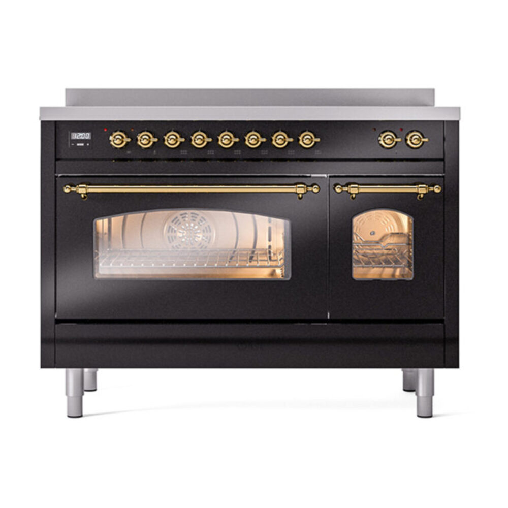 ILVE_UPI486NMPBKG_Nostalgie_II_48"_Dual_Fuel_Range_front_view