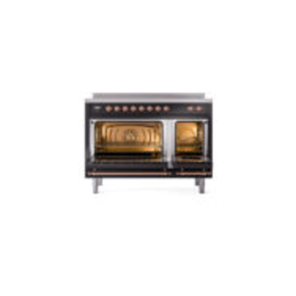 ILVE_UPI486NMPBKP_Nostalgie_II_48"_Dual_Fuel_Range_oven_door_opened
