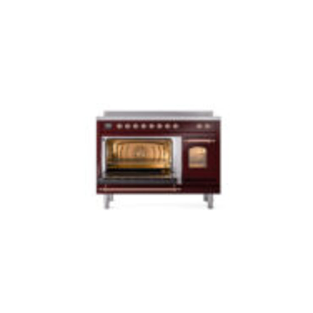 ILVE_UPI486NMPBUP_Nostalgie_II_48"_Dual_Fuel_Range_main_oven_door_opened