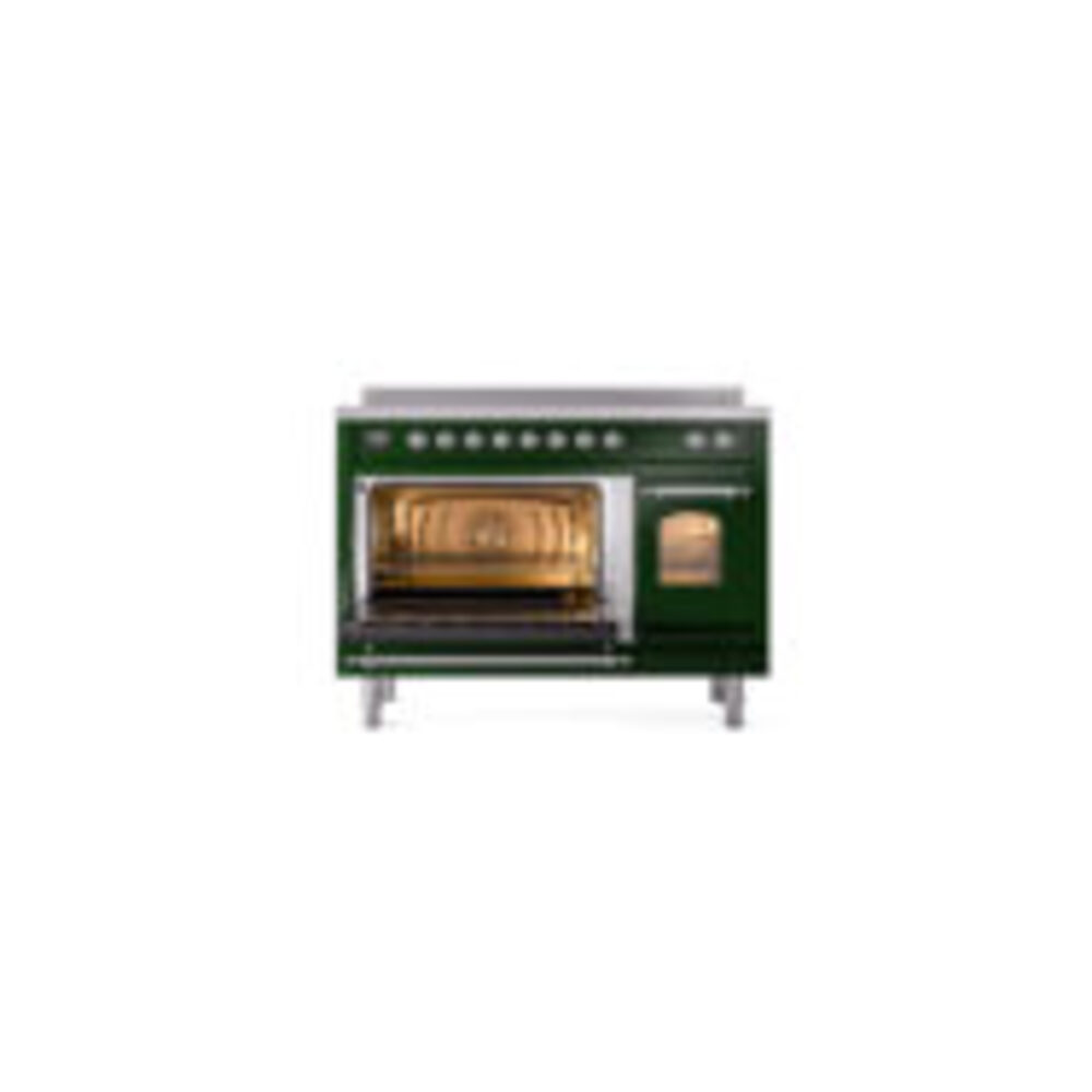 ILVE_UPI486NMPEGC_Nostalgie_II_48"_Dual_Fuel_Range_main_oven_door_opened