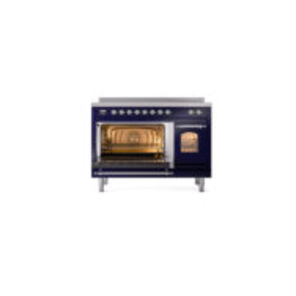 ILVE_UPI486NMPMBC_Nostalgie_II_48"_Dual_Fuel_Range_main_oven_door_opened