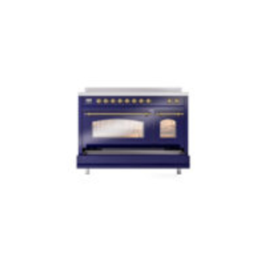 ILVE_UPI486NMPMBG_Nostalgie_II_48"_Dual_Fuel_Range_drawer_opened