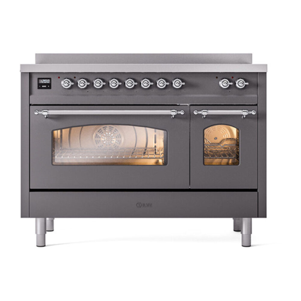 ILVE_UPI486NMPMGC_Nostalgie_II_48"_Dual_Fuel_Range_front_view