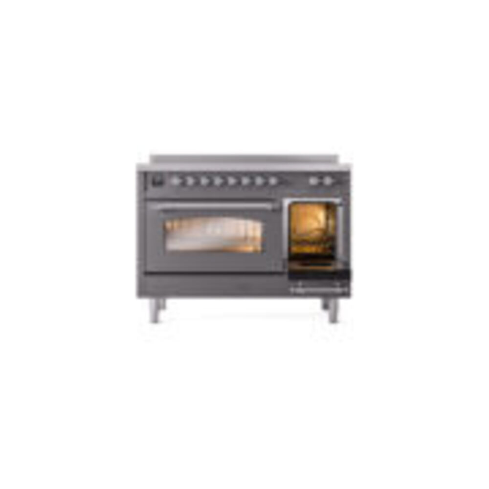ILVE_UPI486NMPMGC_Nostalgie_II_48"_Dual_Fuel_Range_side_oven_door_opened