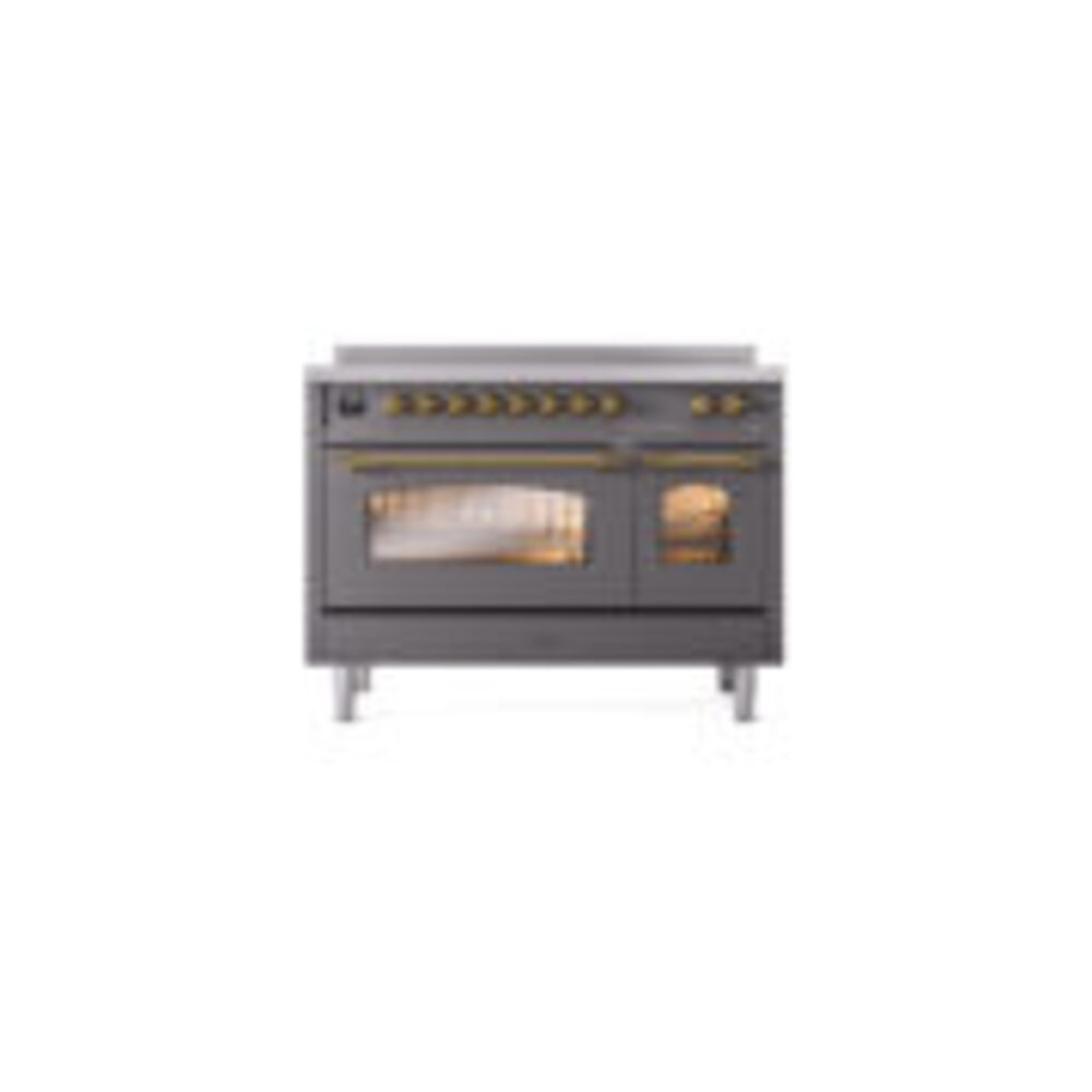 ILVE_UPI486NMPMGG_Nostalgie_II_48"_Dual_Fuel_Range_front_view
