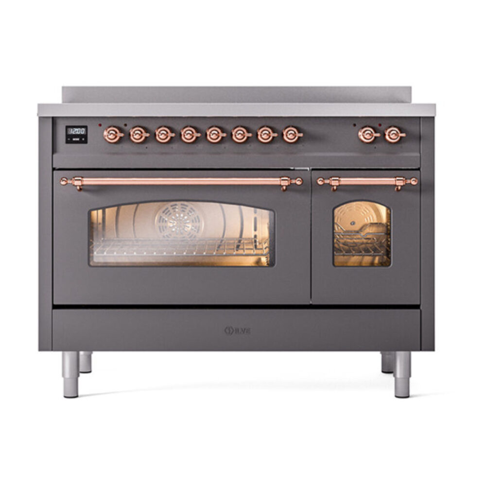 ILVE_UPI486NMPMGP_Nostalgie_II_48"_Dual_Fuel_Range_front_view