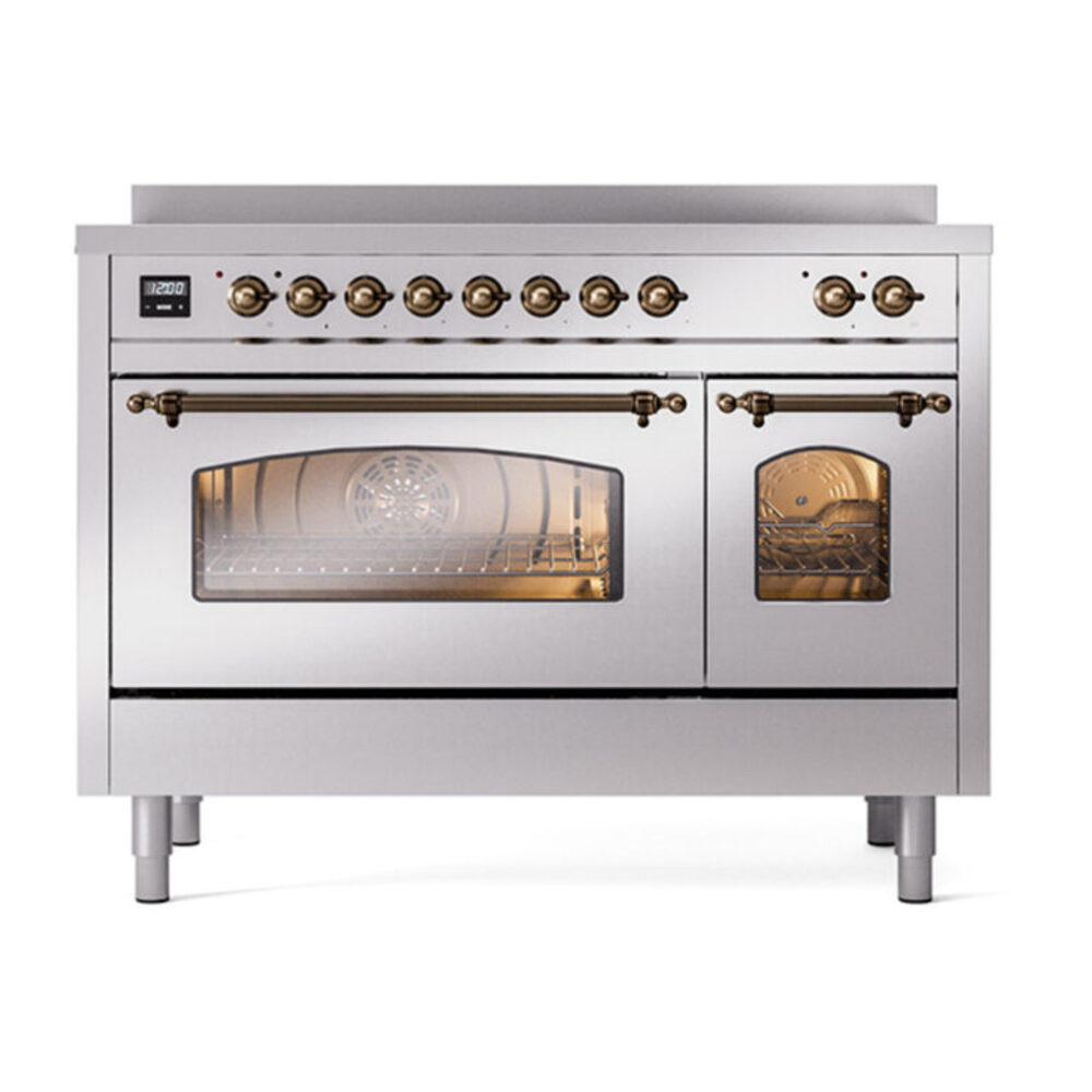 ILVE_UPI486NMPSSB_Nostalgie_II_48"_Dual_Fuel_Range_front_view