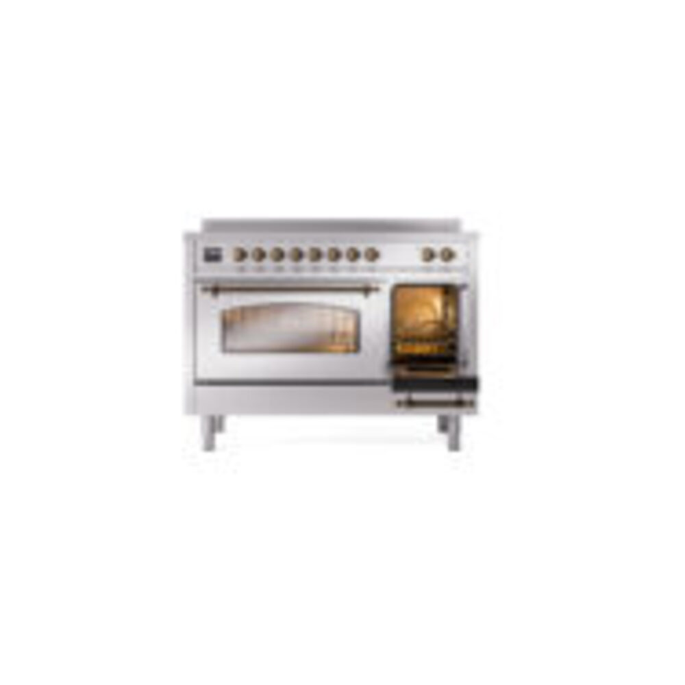 ILVE_UPI486NMPSSB_Nostalgie_II_48"_Dual_Fuel_Range_side_oven_door_opened