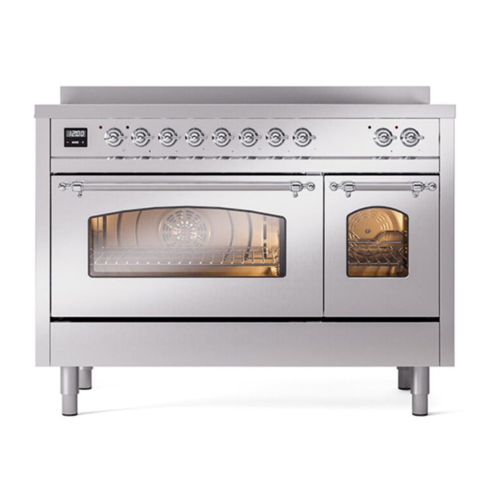 ILVE_UPI486NMPSSC_Nostalgie_II_48"_Dual_Fuel_Range_front_view